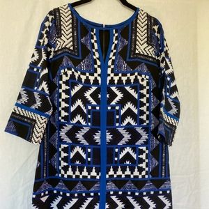 Vince Camuto Blue Black Dress 8P